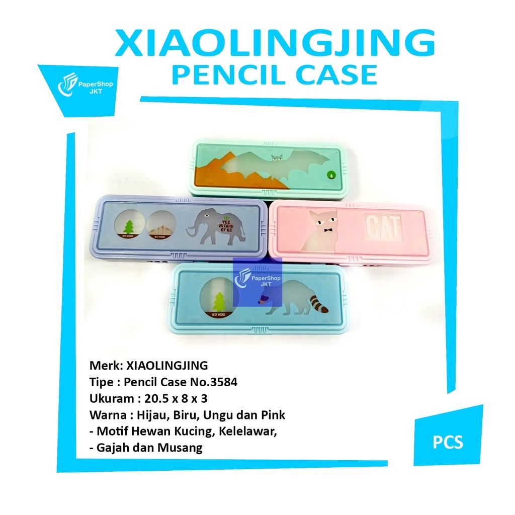 XIAOLINGJING Pencil  Kunci Kombinasi Case Cover Motif Hewan - Per Pcs