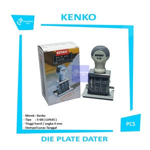 Kenko - Stamp Plate Dater S - 68 LUNAS - Pcs