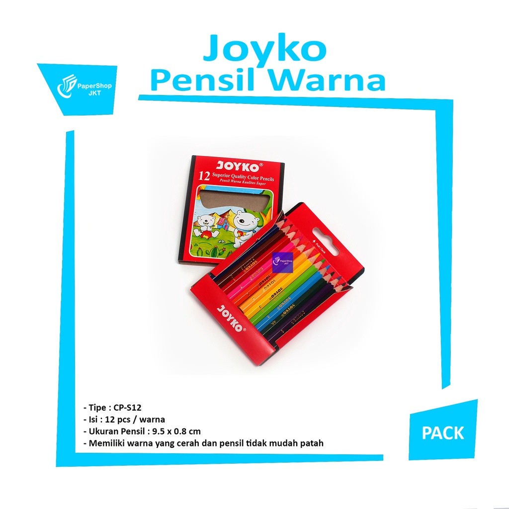 JOYKO - Pensil Warna 12 Kecil - CP-S12 Mini - Set