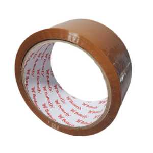DAIMARU - Lakban Bening Varian 2 Inch 80 Yard - Roll - Butterfly-Coklat