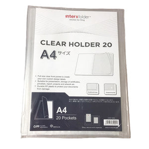 InterXFolder - Dokumen Clear Holder isi 20 Pocket A4 - PCS - Transparant