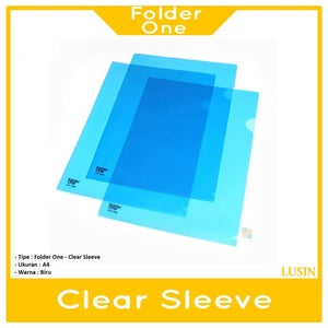 FolderOne - Map L Bening A4 Warna - Lusin - BIRU