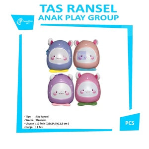 FANCY - Tas Ransel Sekolah Anak PG Fiber Uk 10 Inch Random Motif - Pcs
