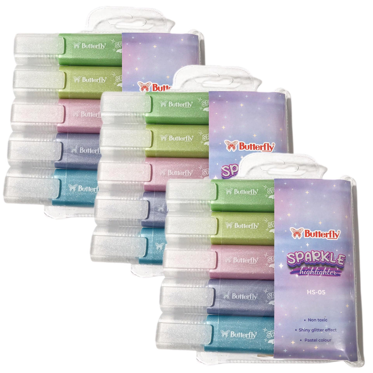 Butterfly - Sparkle Highlighter HS-05 - SET