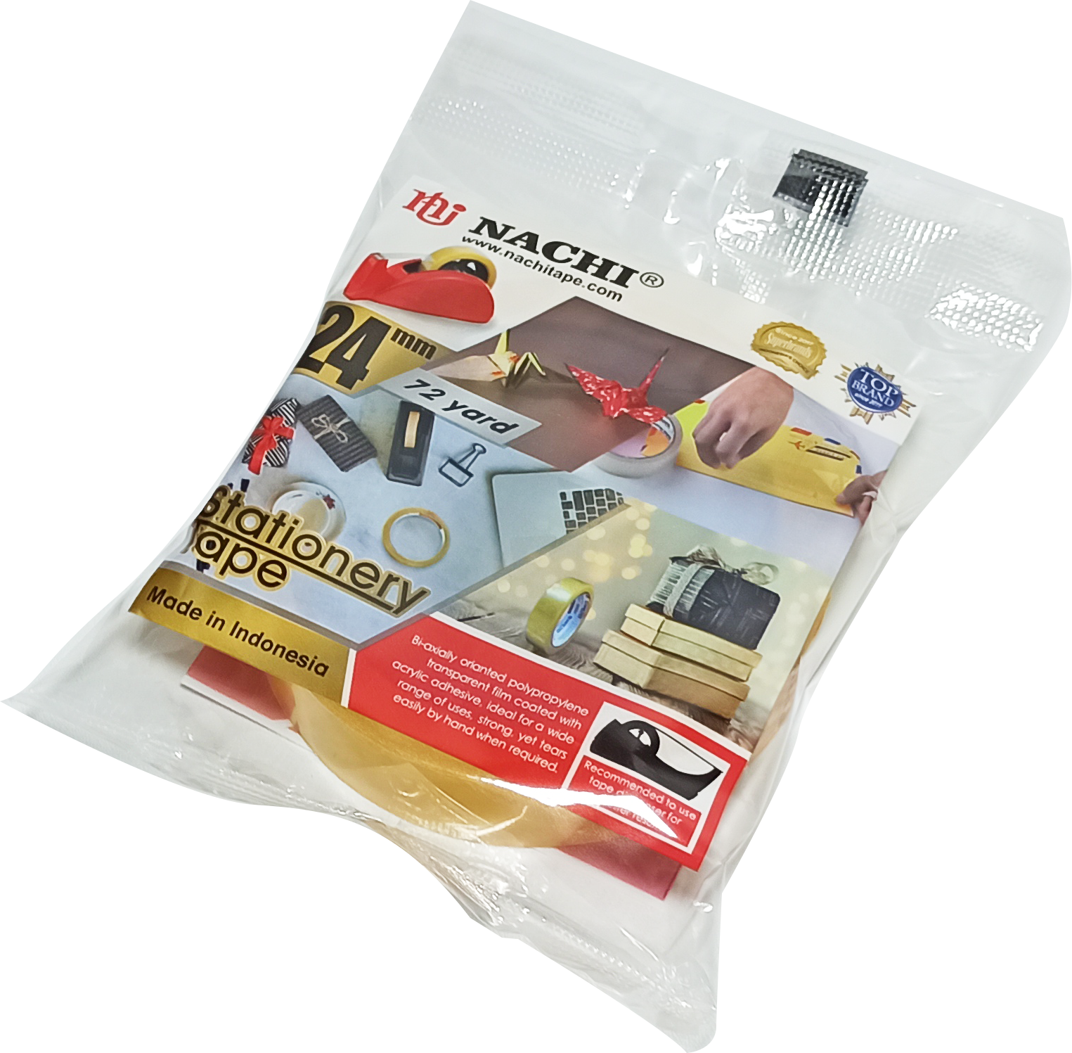 NACHI - Stationery Tape 1 inch - 24 mm x 72 Yard - Roll