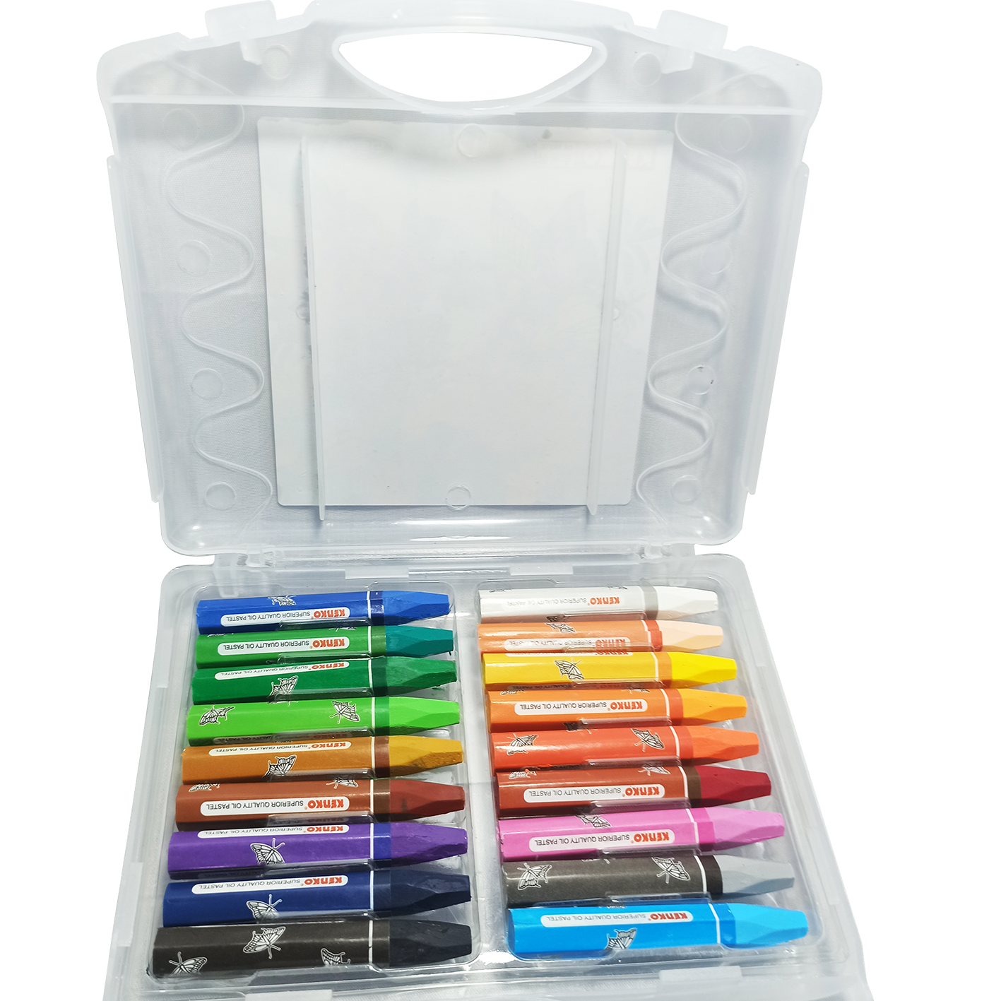 KENKO - Crayon 18 Color Oil Pastel PP Case - Garden - Set