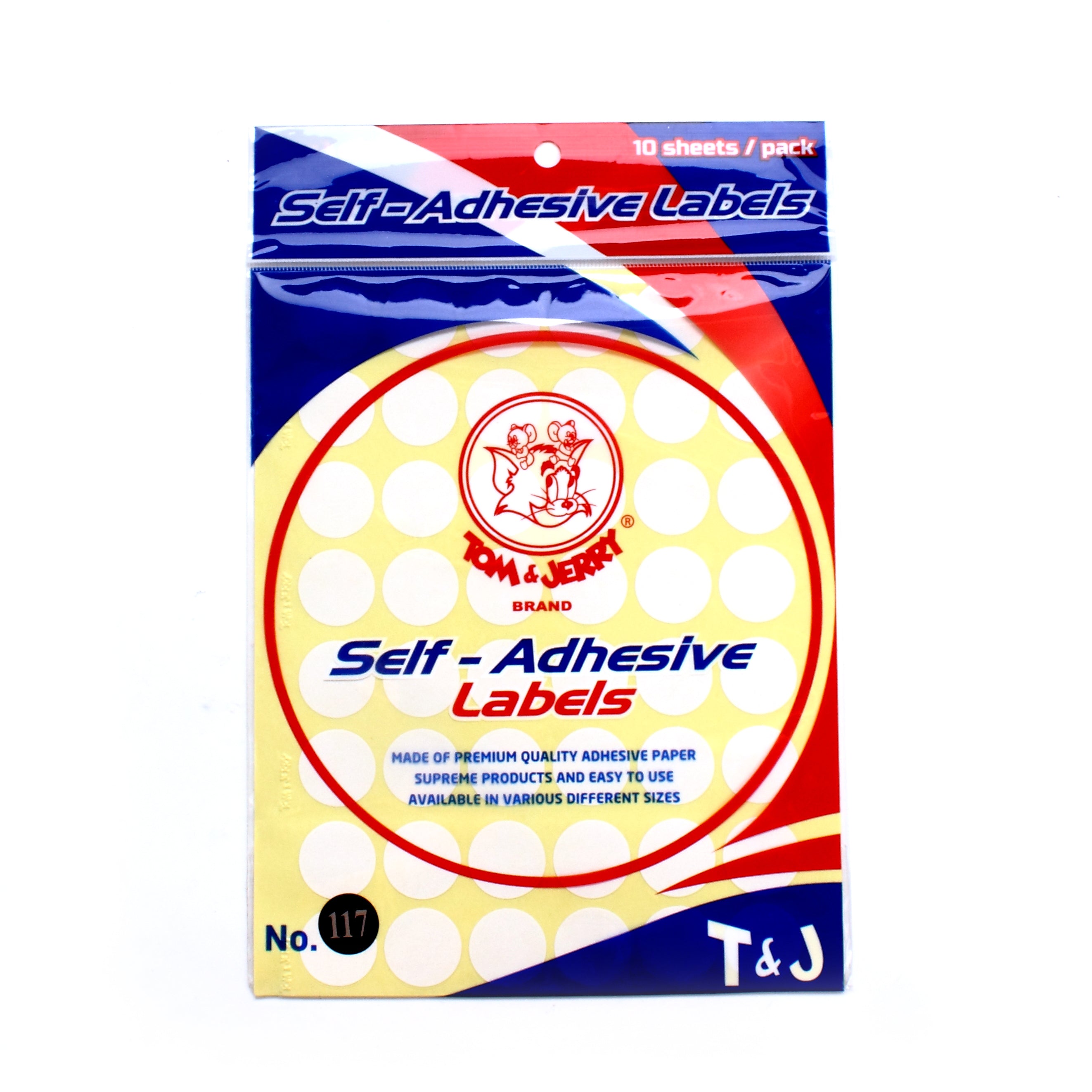 TERMURAH!!! Tom and Jerry Label Putih Polos (Per pack - small pack) No. 117 - Pad