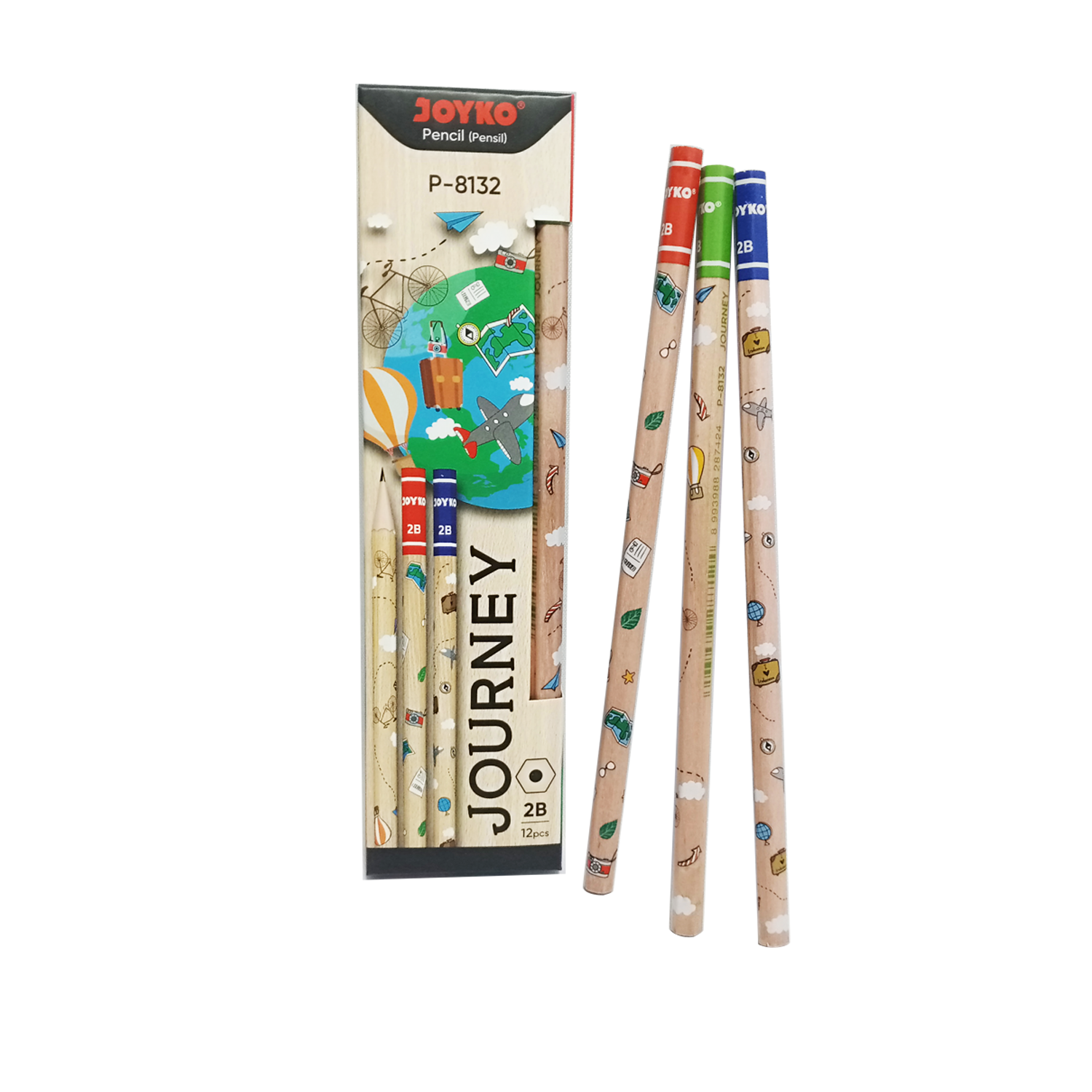 JOYKO - Pensil Ujian Kayu 2B P-8132 - Lusin