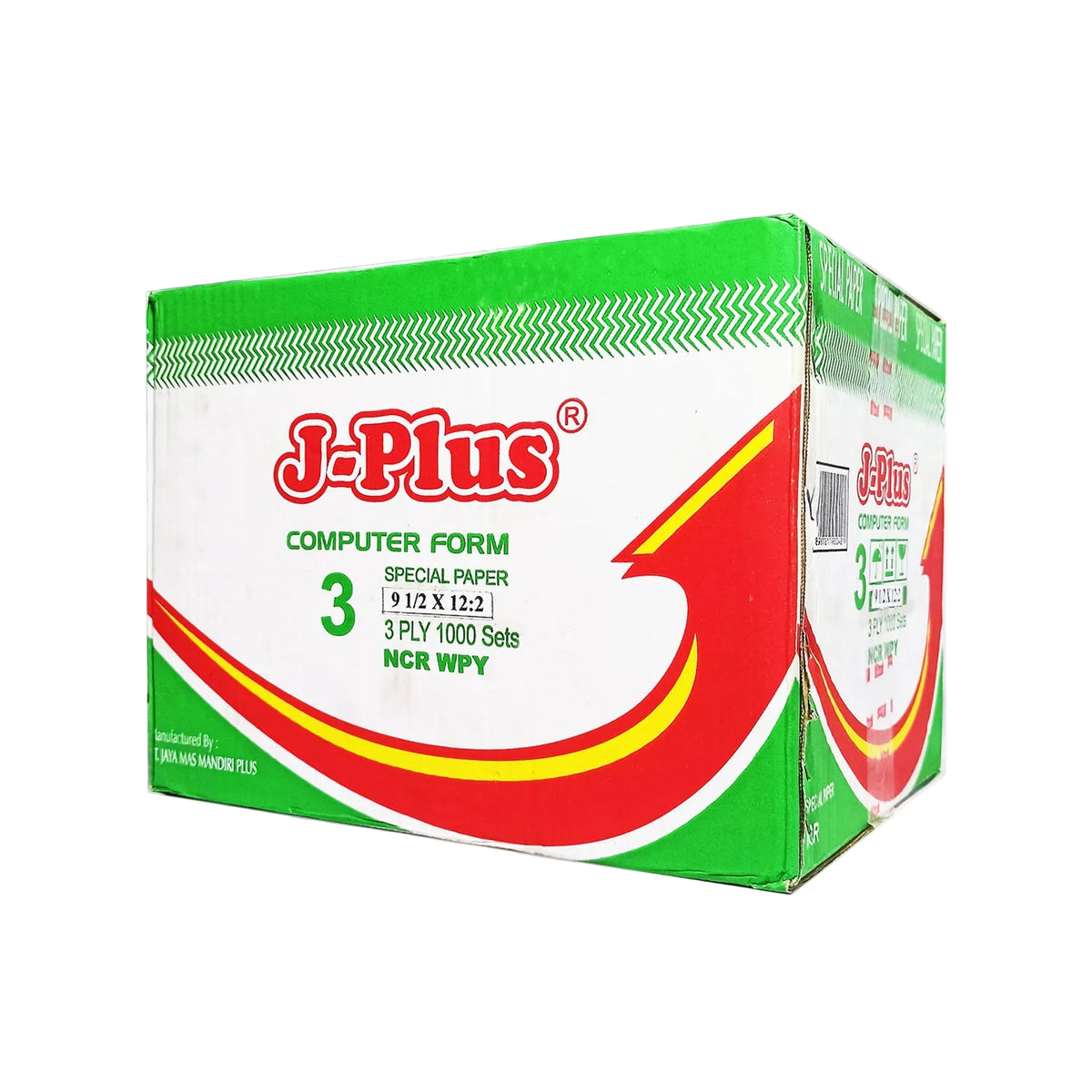 J-PLUS - Continous Form 3 Ply 9 1/2 x 12/2 NCR Kertas Komputer - Box