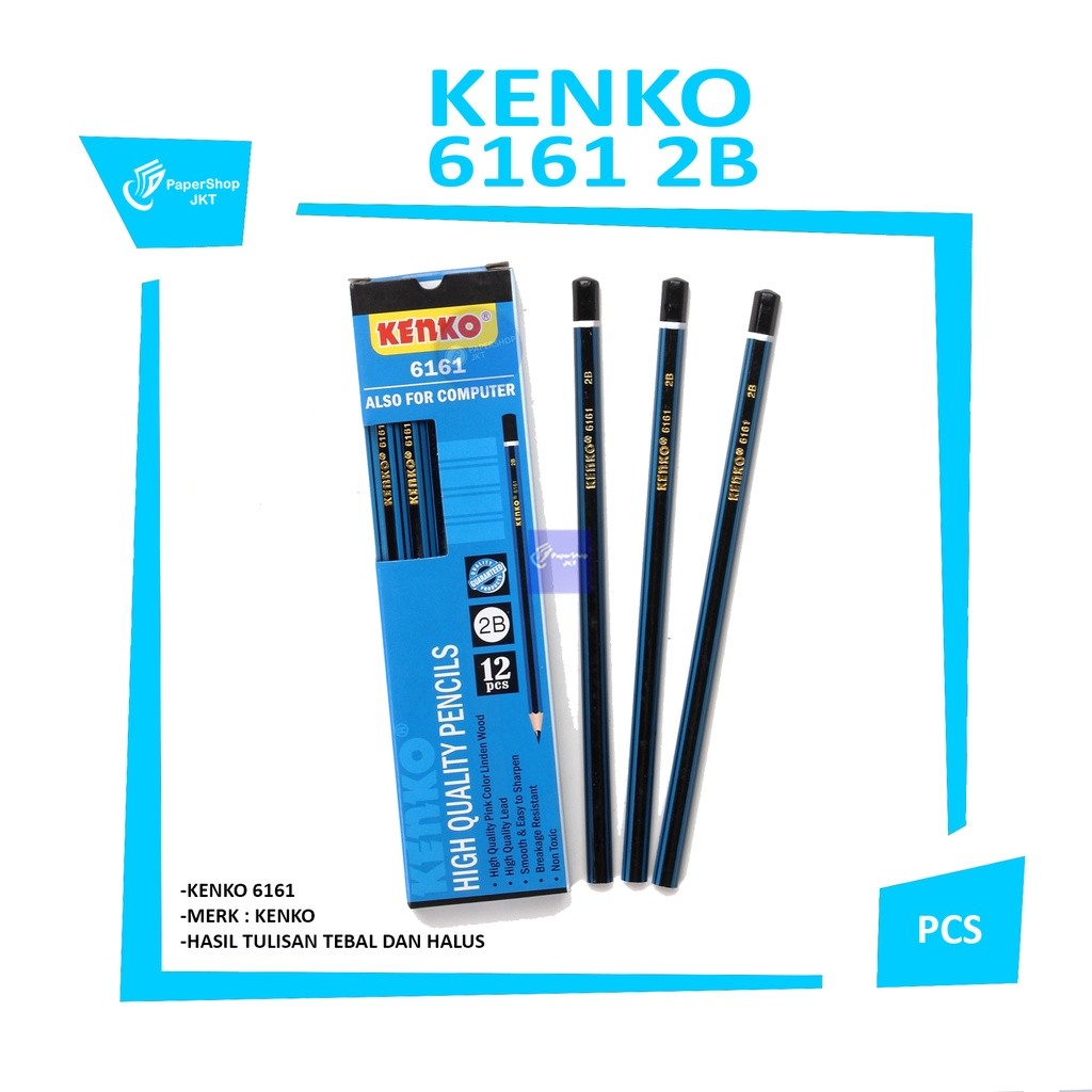 KENKO - Pensil Kayu 6161 2B - Pcs