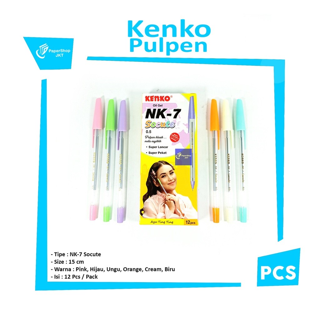 KENKO - Oil Gel Pen PulpenNK-7 Socute  - Pcs