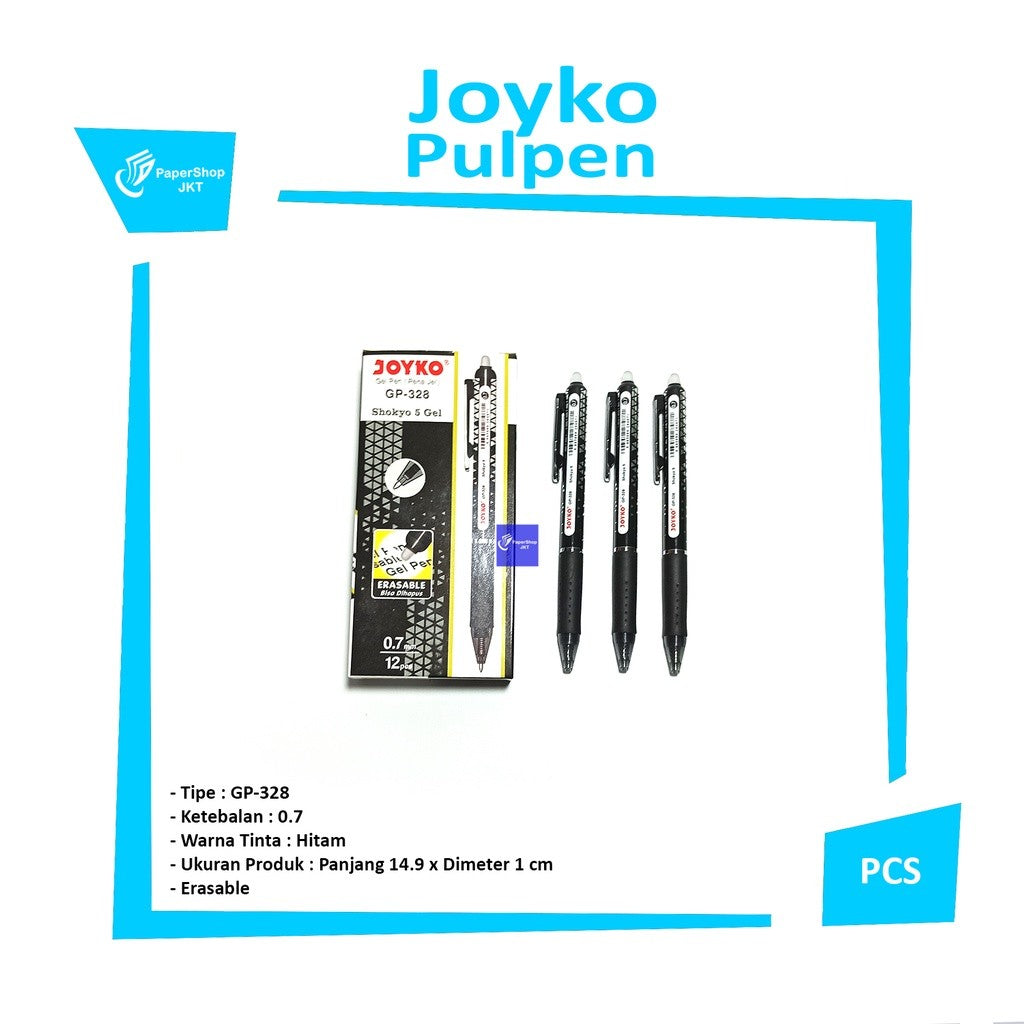 JOYKO - Gel Pen Shokyo 5 Gel GP-328 Erasable Bisa Dihapus - Pcs