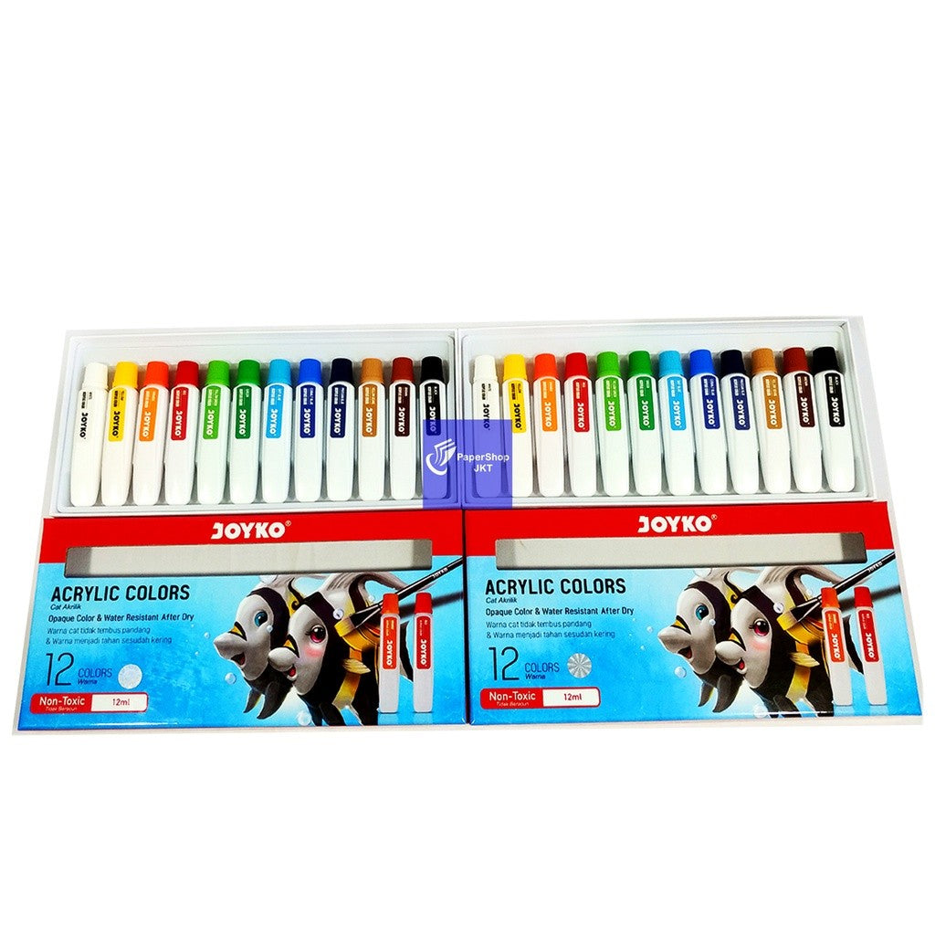 JOYKO - Cat Akrilik Acrylic Colors ACC-12ML 12 Warna - Set