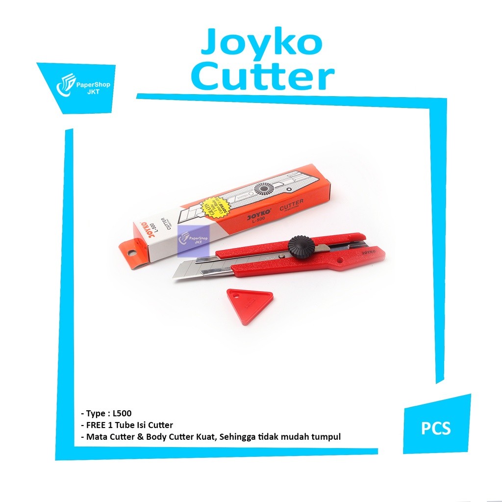 Joyko - Cutter L500 Besar + FREE ISI Cutter 1 Tube L-150 - Set