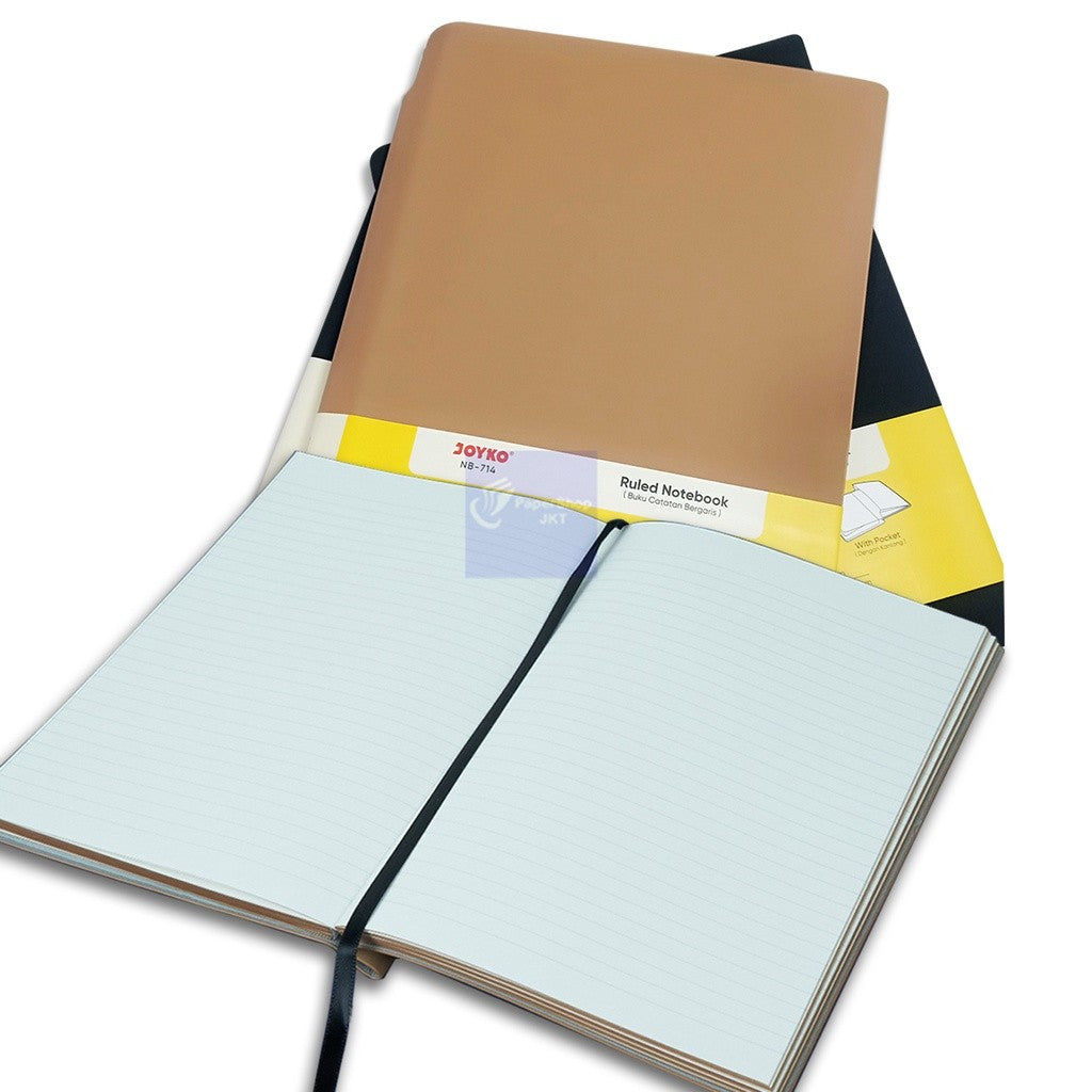 JOYKO - Ruled Notebook NB - 714 - Buku Catatan Bergaris - ETERNITY BROWN / BEIGE - Pcs