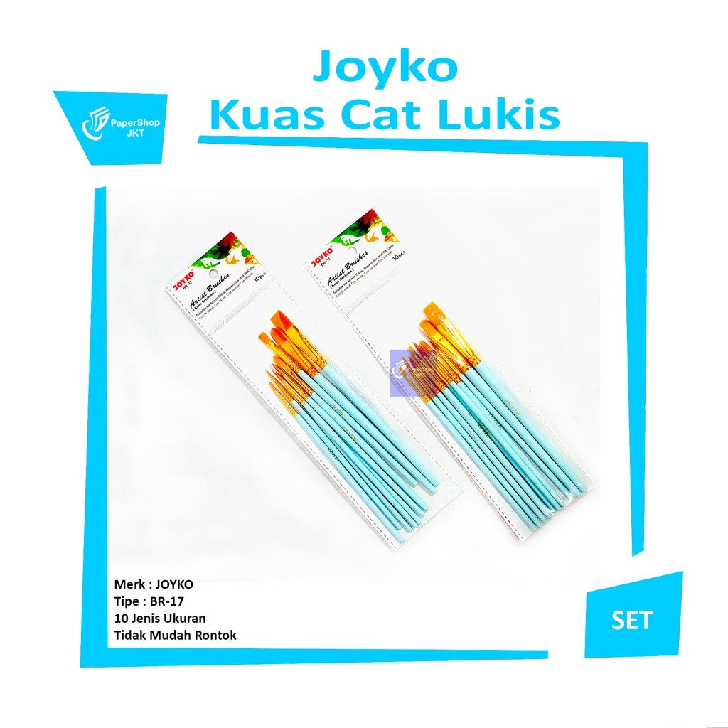 JOYKO - Brush BR - 17 - Kuas Isi 10 Pcs - 1 set