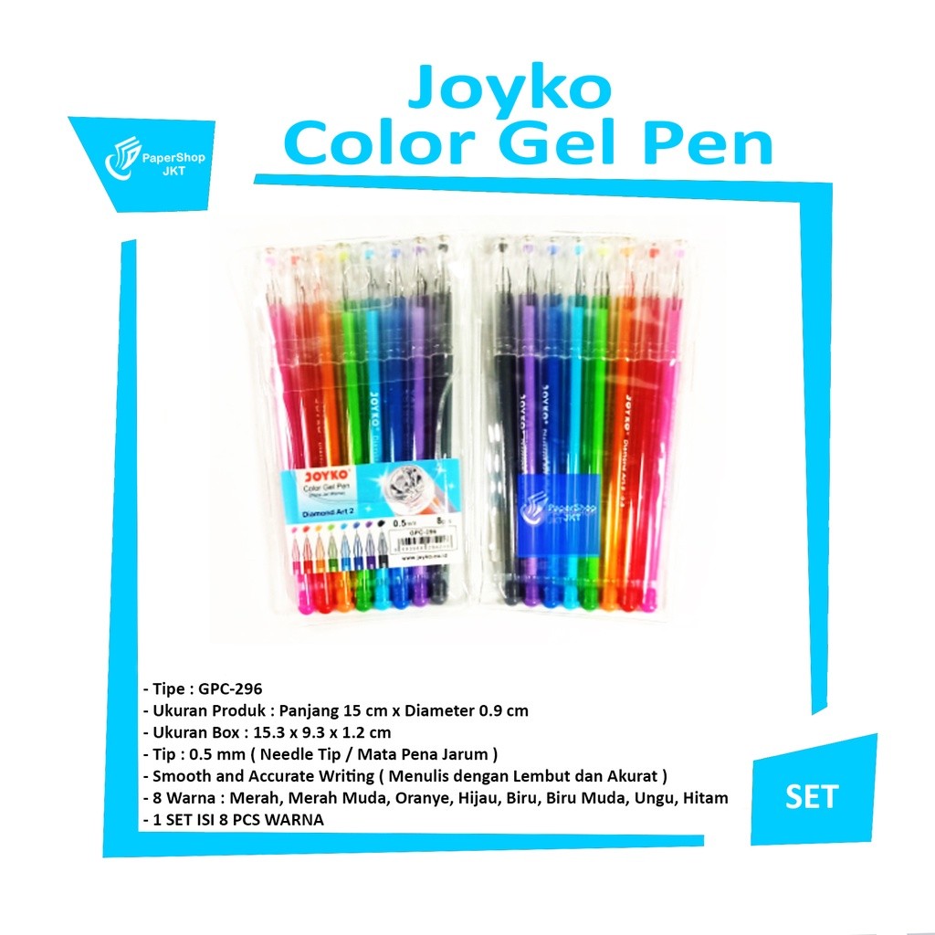 JOYKO - Color Gel Pen Warna GPC-296 Diamond Art 2 - SET