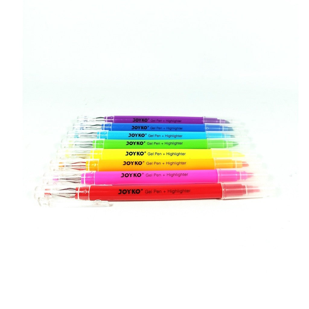 JOYKO - GPC 277 Pena Gel + Highlighter Penanda 8 Warna - SET