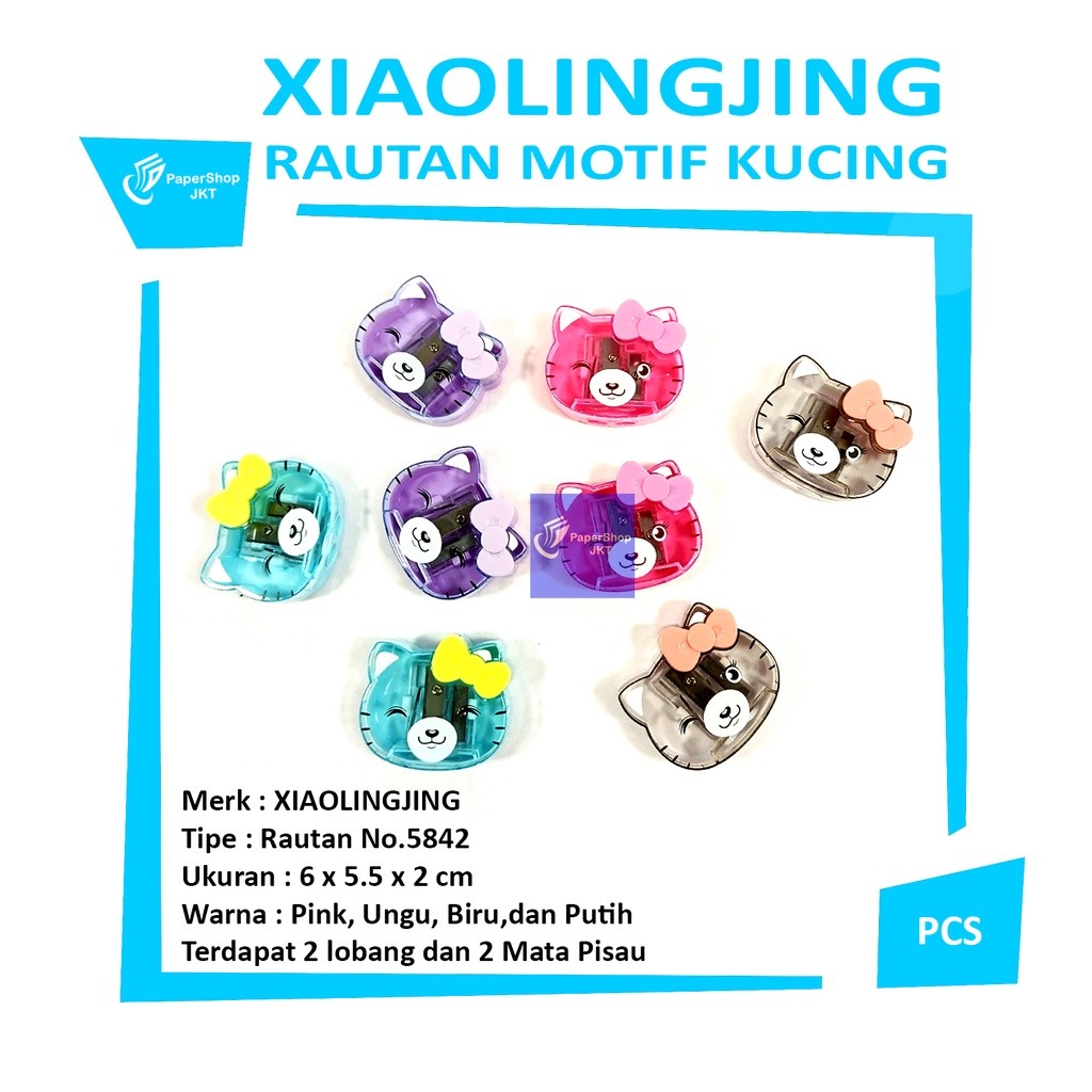 XIAOLINGJING - Pencil Sharpener Motif Kucing Lucu - Pcs
