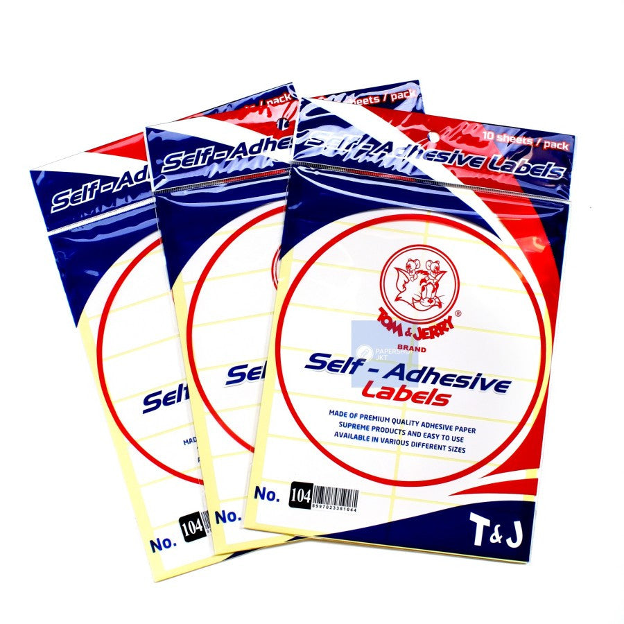 T&J - Label Putih Polos (Per pack - small pack) No. 104 - Pad