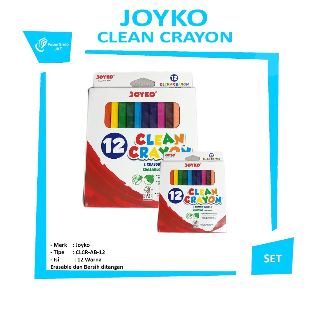JOYKO - CLCR-AB-12 Clear Crayon - PACK