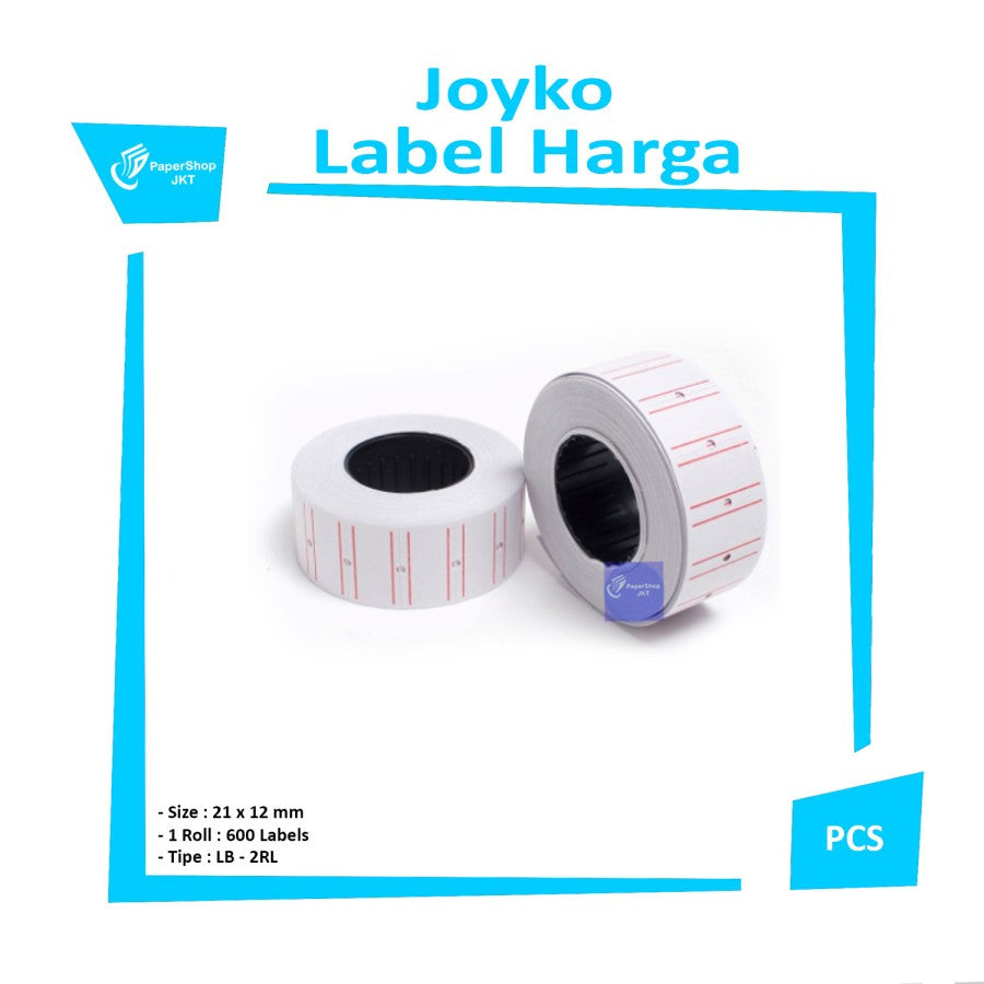Joyko - Label Harga  1 Baris LB-2RL Biru - Roll