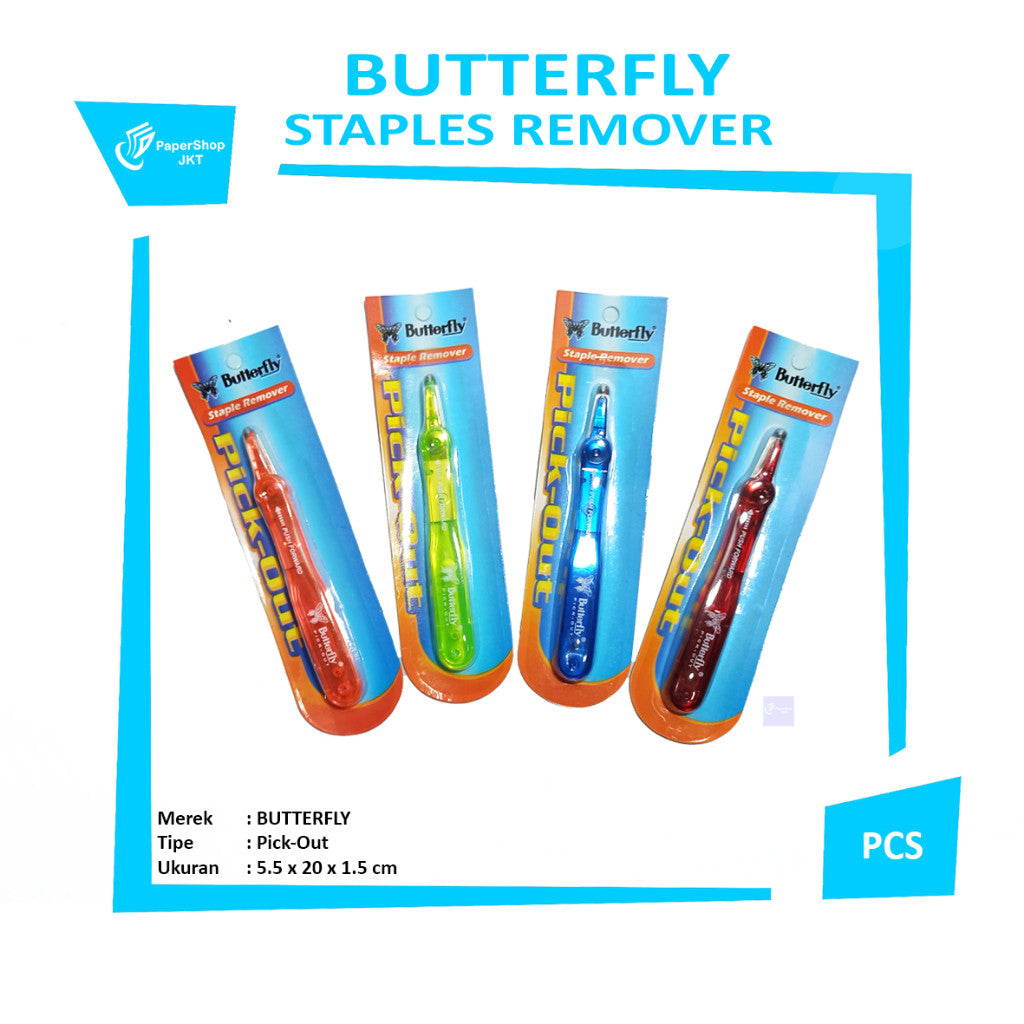BUTTERFLY - Staples Remover Pembuka Staples - Pcs