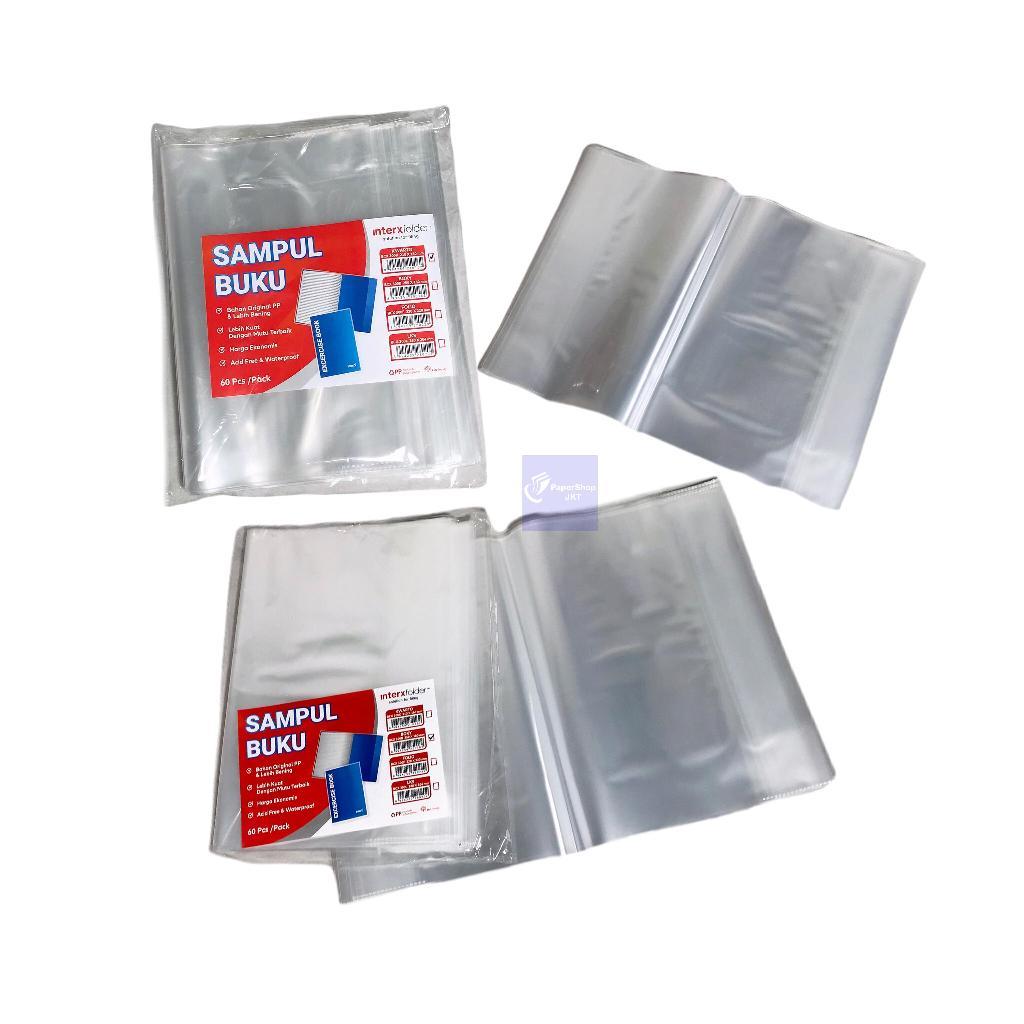 InterX - Sampul Buku Plastik Mika Varian Ukuran (Pack Isi 60 Lembar) - Pack