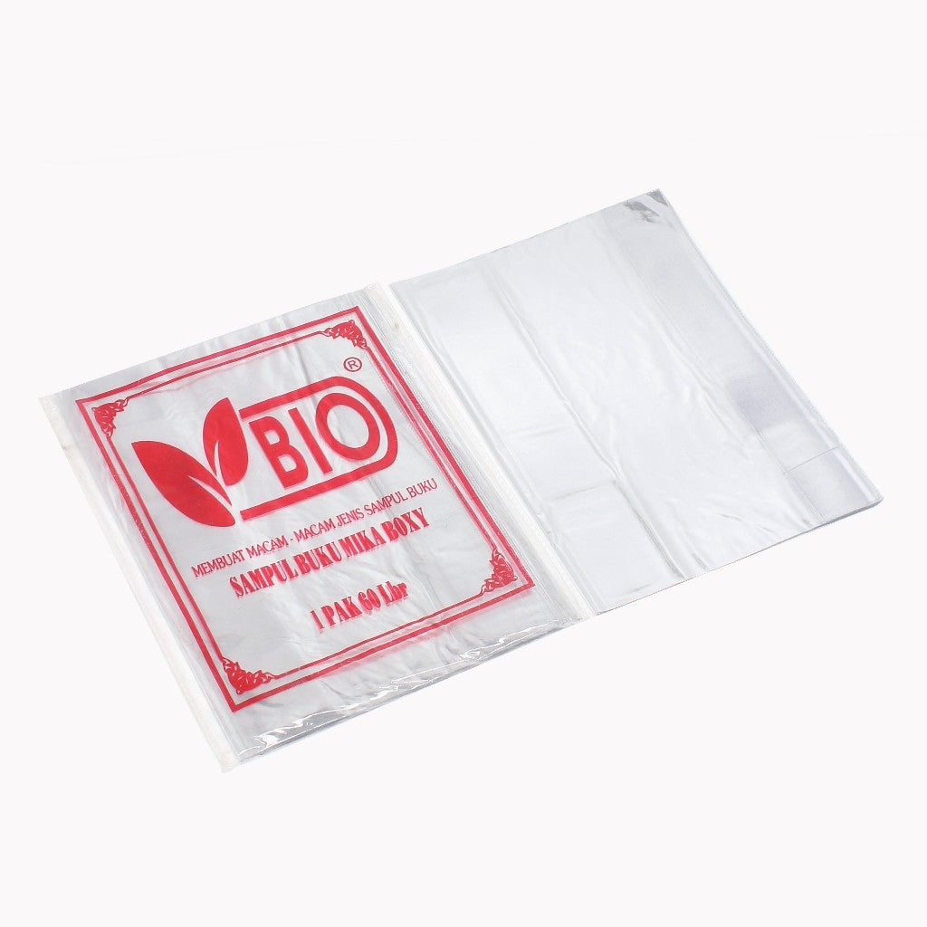 BIO - Sampul Buku Plastik Mika Ukuran Boxy - 10 Lembar
