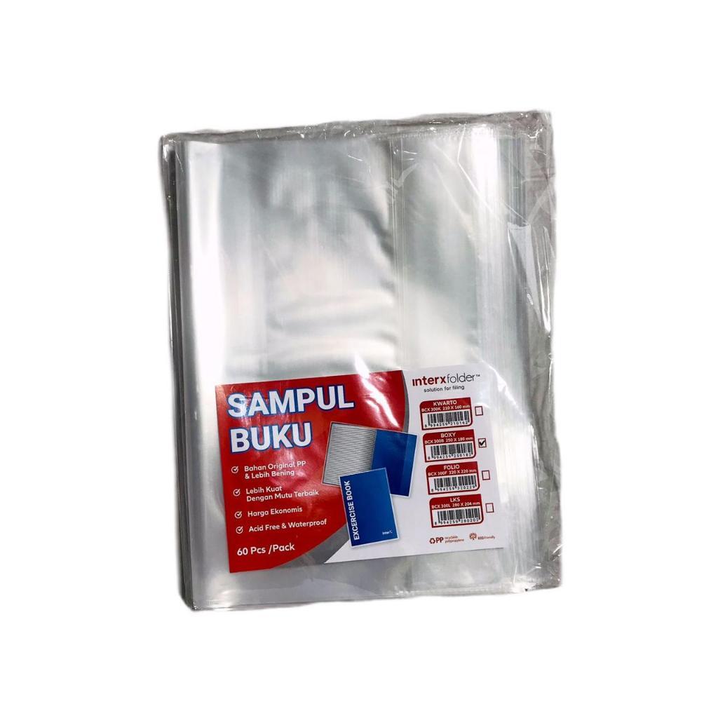 InterX - Sampul Buku Plastik Mika Varian Ukuran (Pack Isi 60 Lembar) - Pack