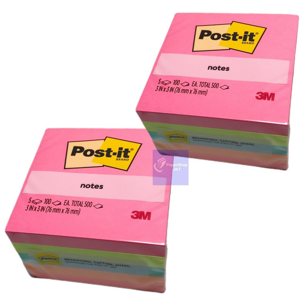 3M - Post It-654-5AN Memo BESAR 5 WARNA - PACK