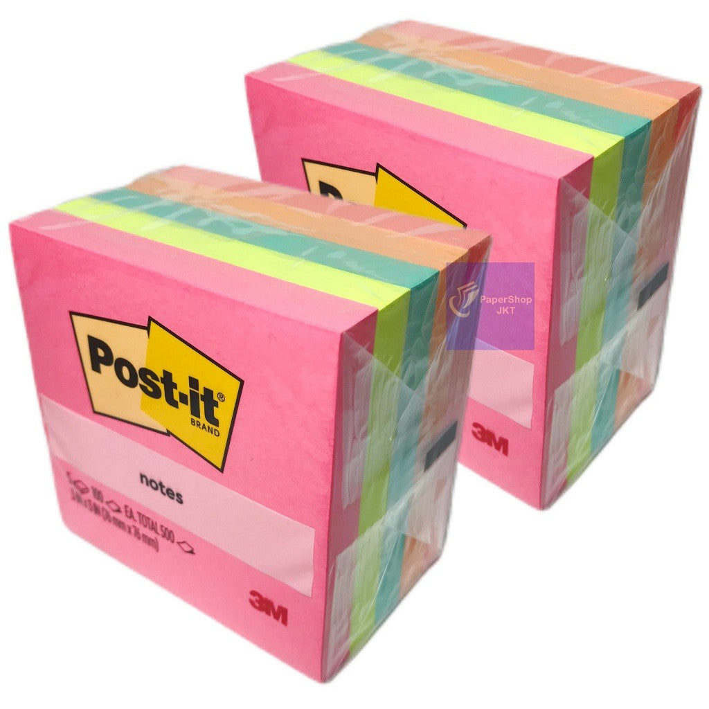 3M - Post It-654-5AN Memo BESAR 5 WARNA - PACK