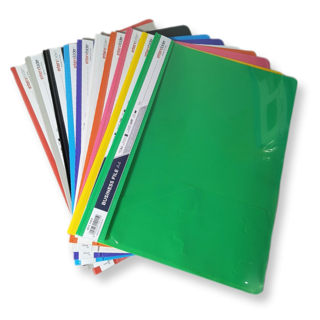 INTERXFOLDER - Business File Map Plastik Ukuran A4 Warna - LUSIN