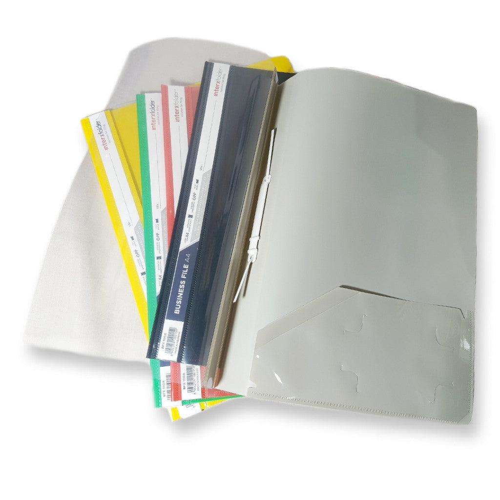 INTERXFOLDER - Business File Map Plastik Ukuran A4 Warna - LUSIN