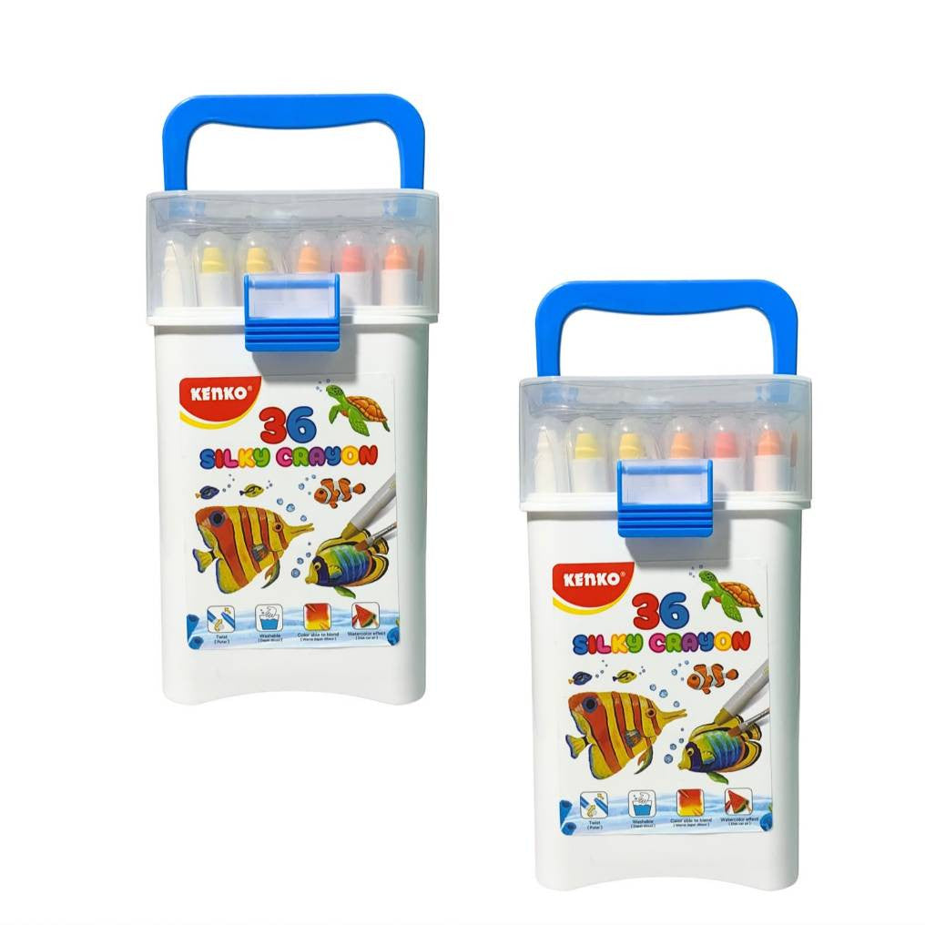 KENKO - Krayon isi 12/24/36/48 Warna Silky Crayon Twist - DRUM