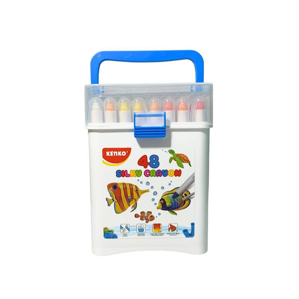 KENKO - Krayon isi 12/24/36/48 Warna Silky Crayon Twist - DRUM