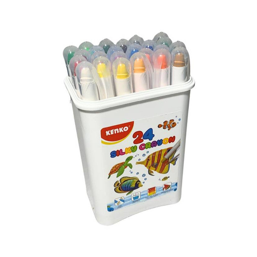 KENKO - Krayon isi 12/24/36/48 Warna Silky Crayon Twist - DRUM