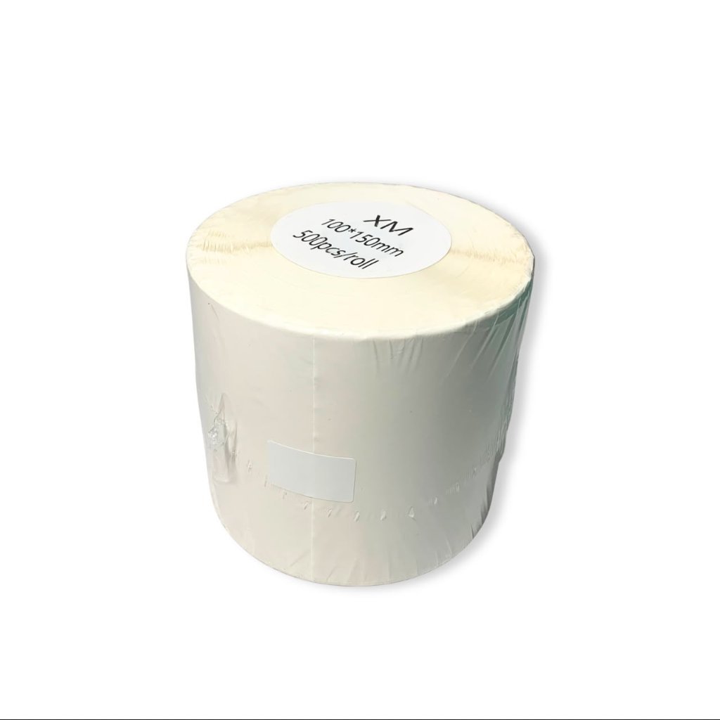 Thermal Paper Sticker Label Putih 100 x 150mm - Roll
