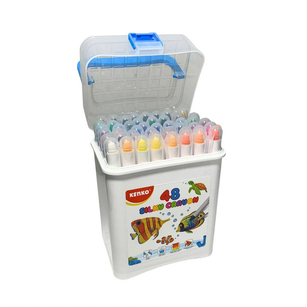 KENKO - Krayon isi 12/24/36/48 Warna Silky Crayon Twist - DRUM