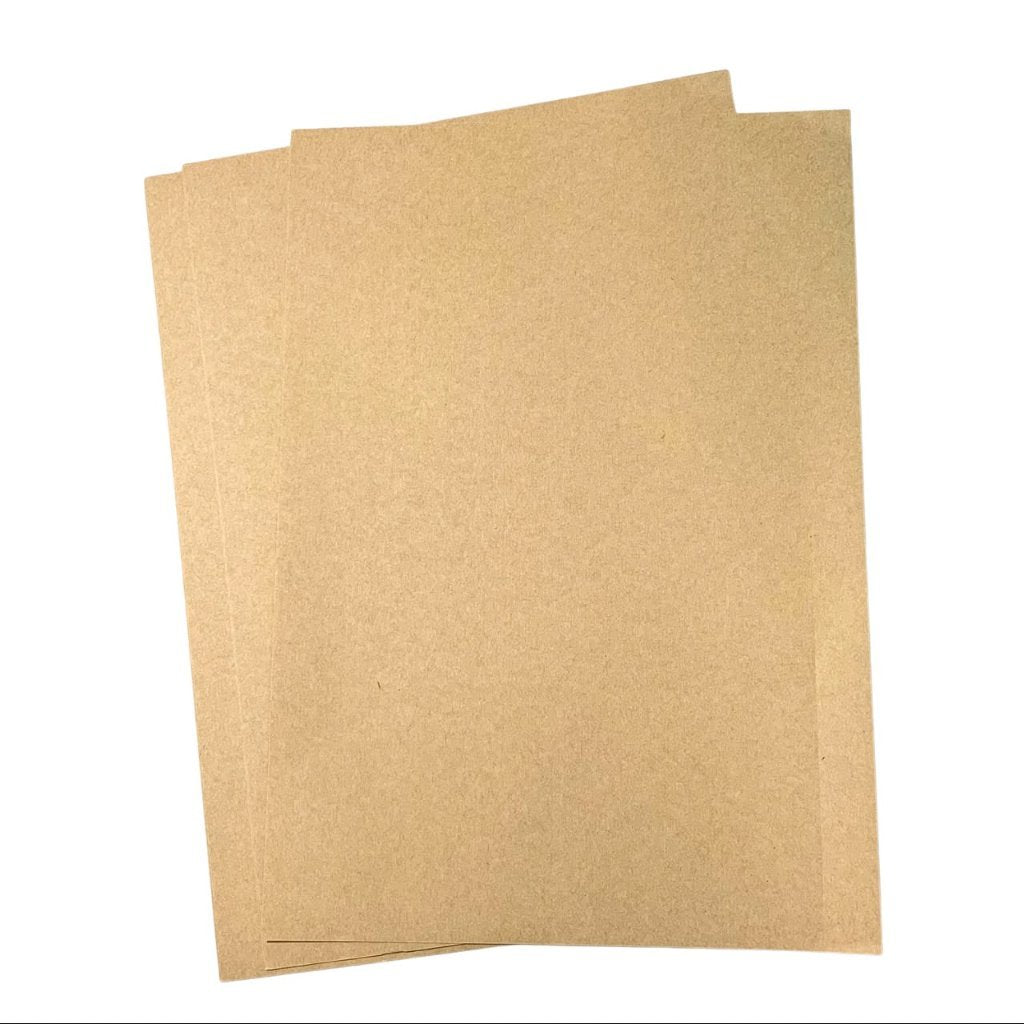 T&J - Brown Kraft Labels Ukuran A4 210 x 297mm Isi 5 Sheets Label Warna Coklat - Pack