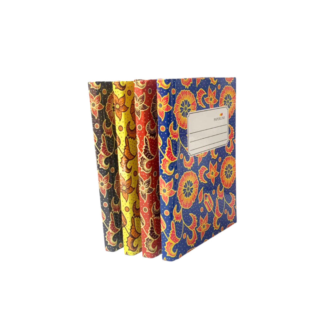 PAPERLINE - Buku Tulis Catatan Uk Kwarto isi 100 Lembar Hard Cover Batik Random - Pcs