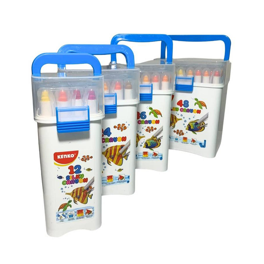 KENKO - Krayon isi 12/24/36/48 Warna Silky Crayon Twist - DRUM