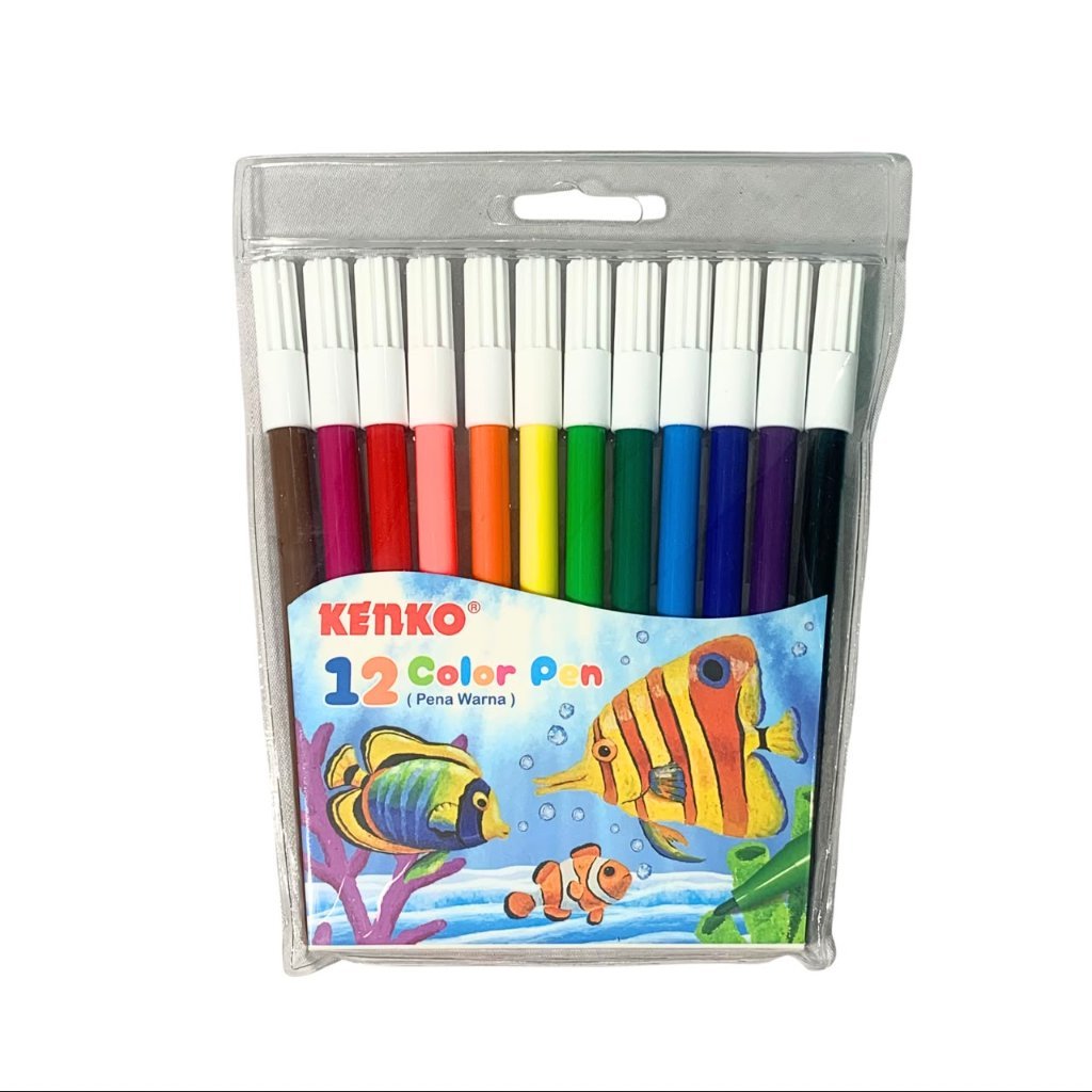 Kenko - Color Pen CLP-12 Spidol 12 Warna - Set
