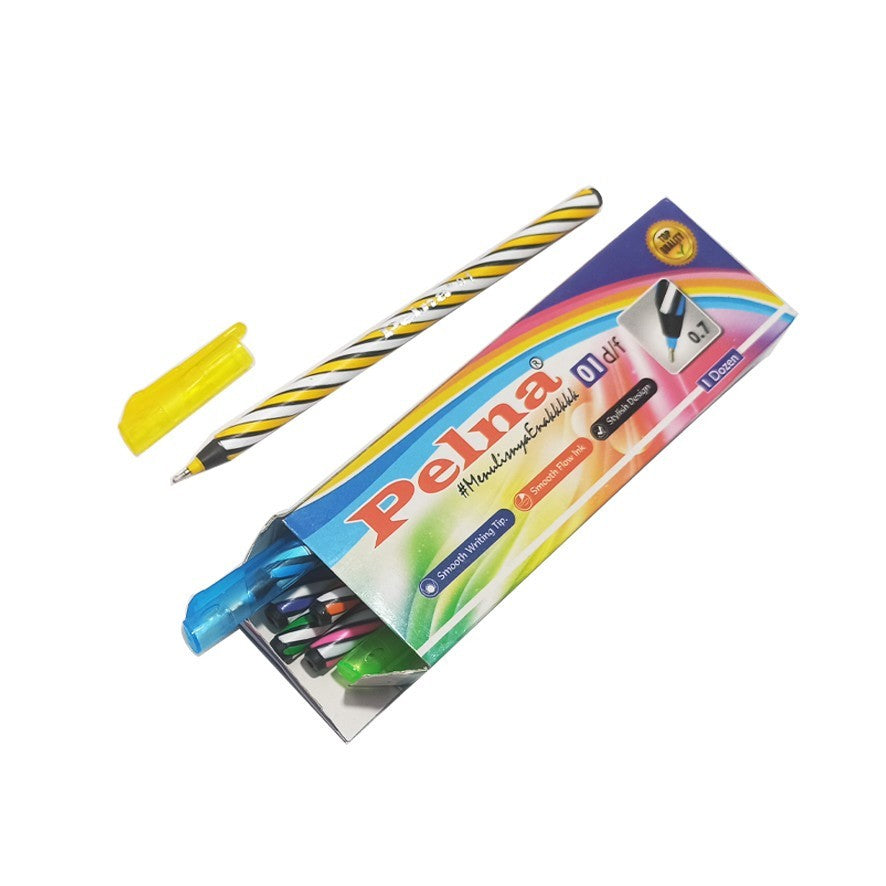 PELNA -  Pulpen 01 D/F Warna Hitam - Lusin