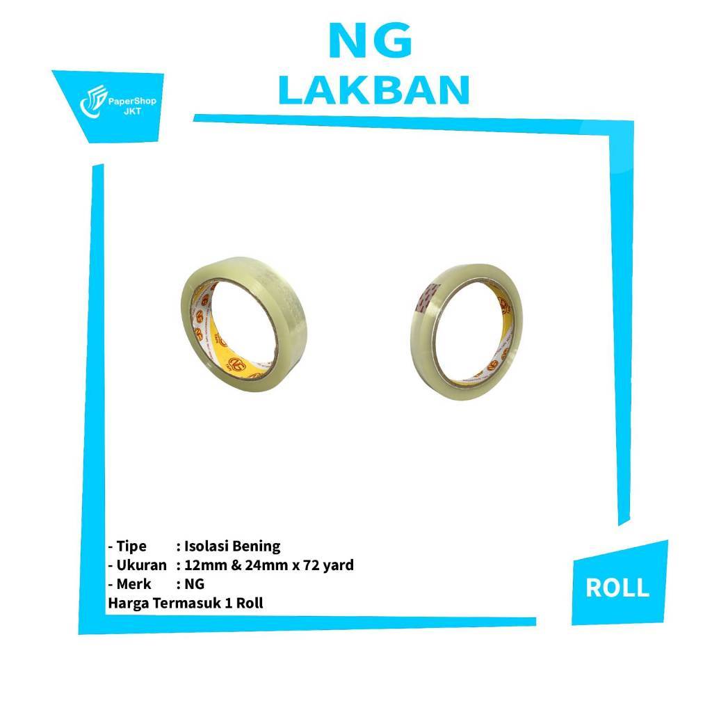 NG - Lakban Next Generation Tape Solasi BENING 72 yard - Roll