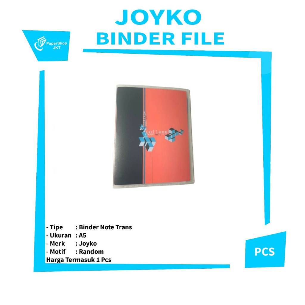 JOYKO - Binder Note Transparant A5 Free Divider - Pcs