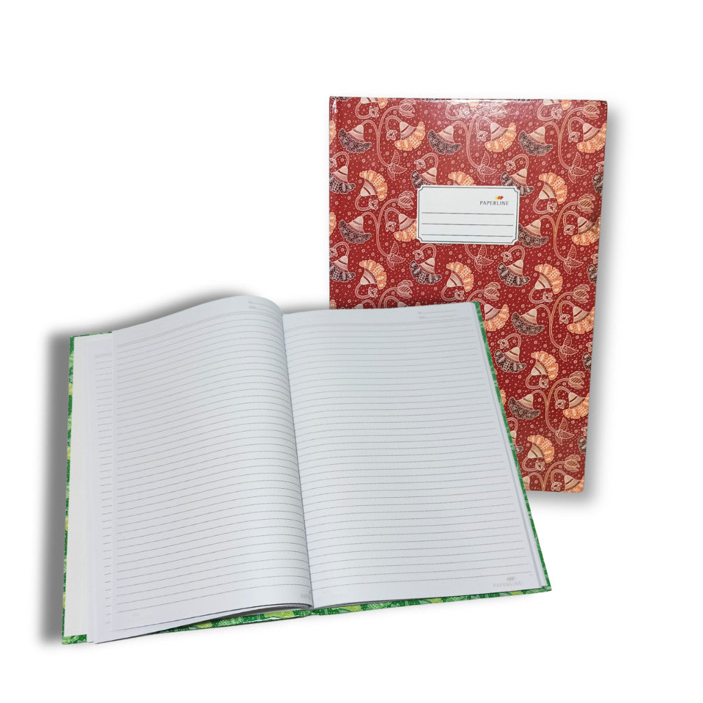 PAPERLINE - Buku Catatan Tebal Ukuran Folio Hard Cover Batik Random isi 200 lembar - Pcs