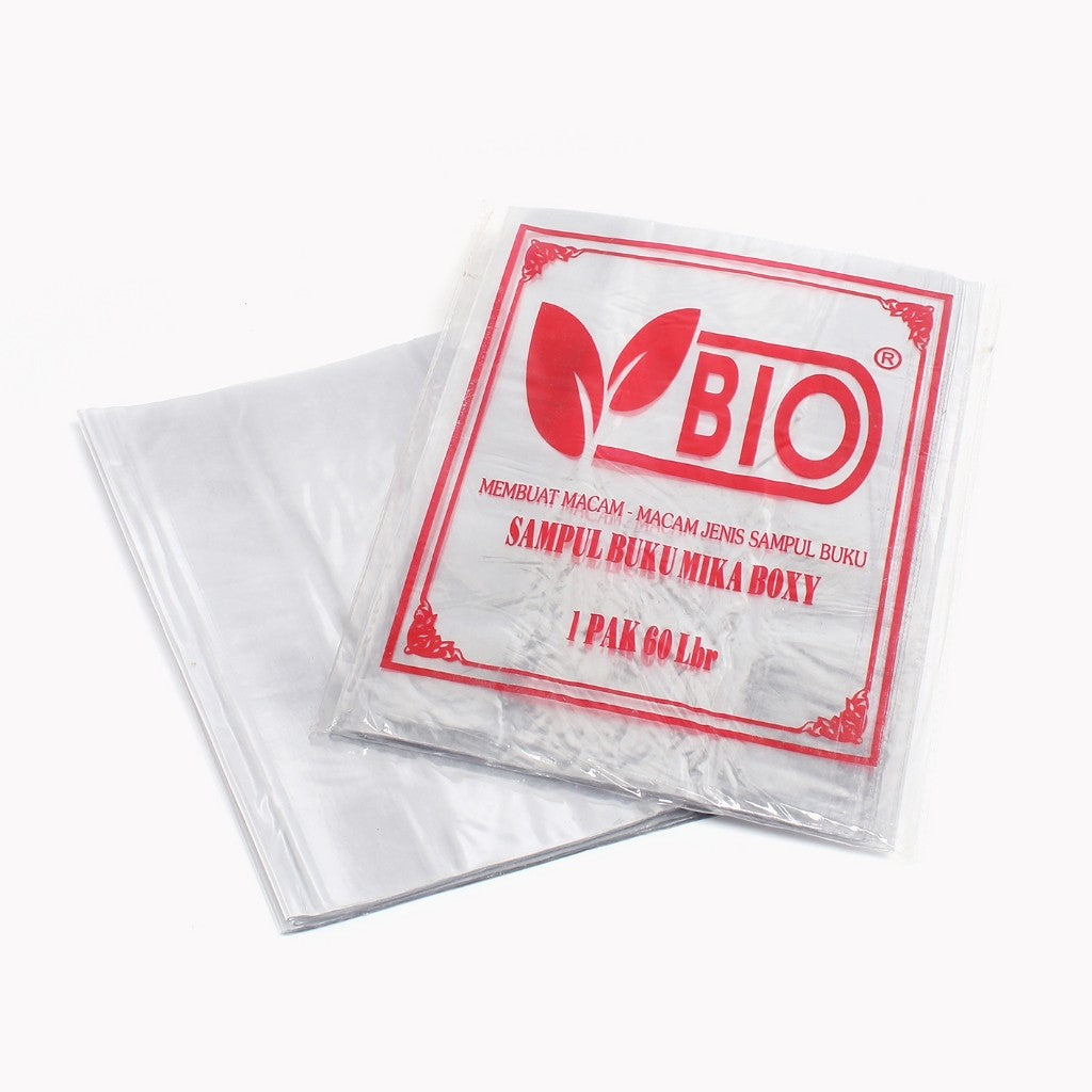 BIO - Sampul Buku Plastik Mika Ukuran Boxy - 10 Lembar