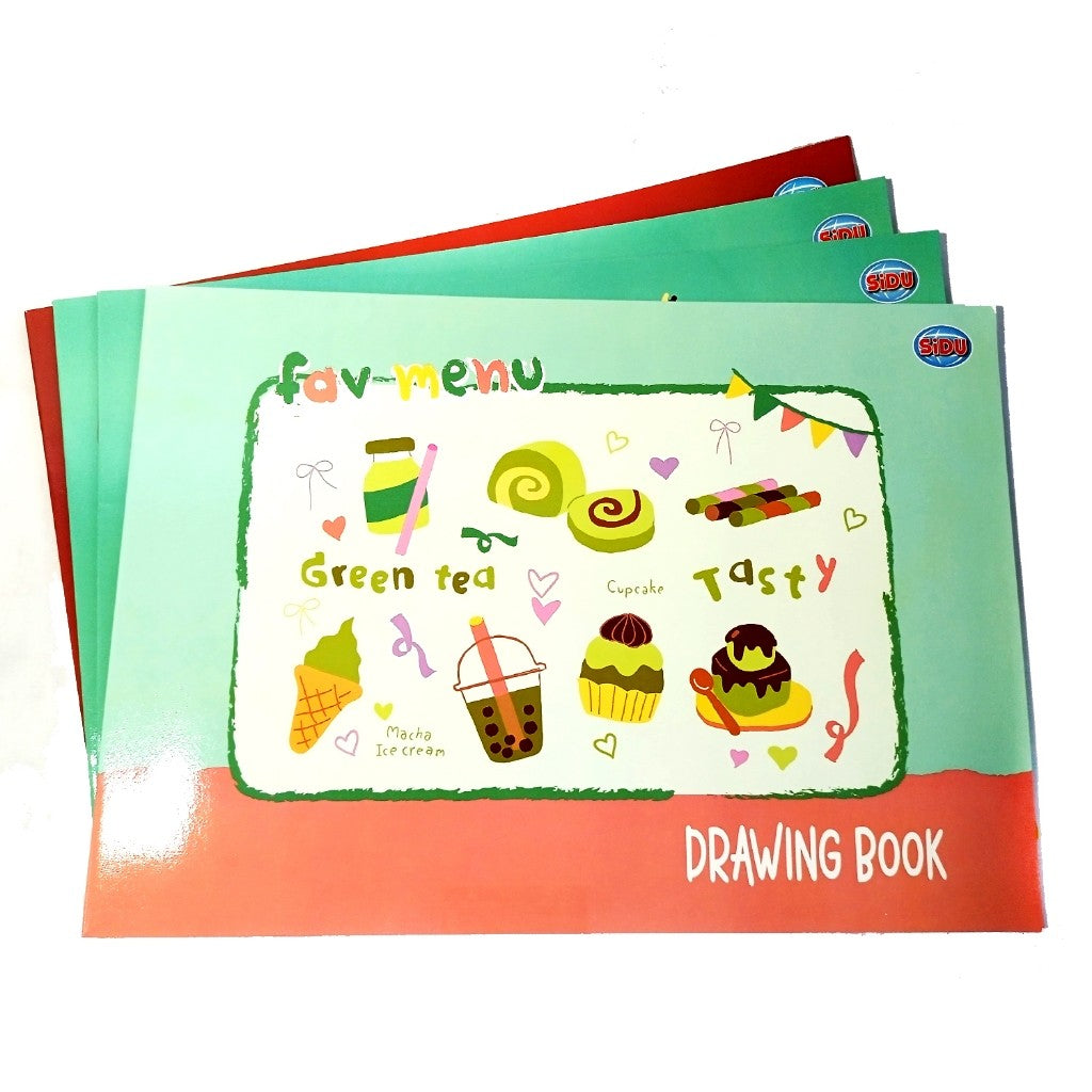 SIDU - Buku Gambar Putih Halus Cover Motif Drawing Book A3 isi 10 Lembar/Buku - Pcs