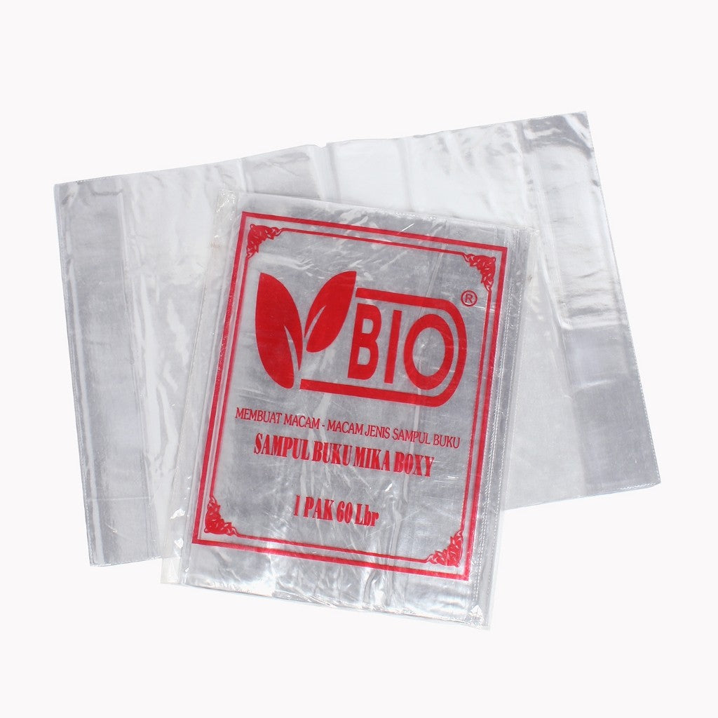 BIO - Sampul Buku Plastik Mika Ukuran Boxy - 10 Lembar